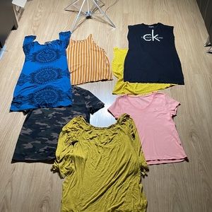 Women CK Calvin Klein Jeans LOFT OLD NAVY Tommy H women dress size M total 7 pc